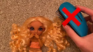 Curling rainbow high doll hair transformation!! | Zombiexcorn