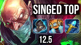 SINGED vs YORICK (TOP) | 1/0/8, 1.0M mastery, 300+ games | EUW Master | 12.5