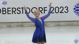 Liubov Savinovskaya free skating Oberstdorf 2023