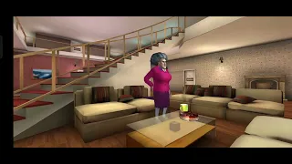 SCARY TEACHER 3D / Miss T Prank Again / Place a pin on Sofa so that it pinches Miss T and enjoy.