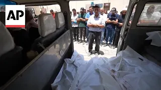 Bodies of 10 people, including four women and four children, arrive at Gaza hospital