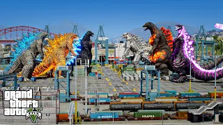 Team Godzilla, Nuclear Godzilla vs Team Shin Godzilla, Burning Godzilla ( GTA V Mods )