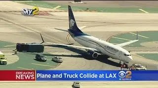 6 Hurt When Jet, Utility Truck Collide At LAX