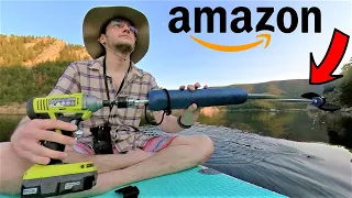 FINDING CAMPING SPOTS: Using Modified Cordless Drill For a Paddle BOARD Motor! (Drill Paddle) Amazon