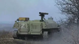 Russian Shturm S self propelled anti tank missile system & Fagot portable anti tank missile system