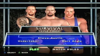 wwe smackdown! here comes the pain | undertaker vs steve austin vs kurt angle | survival ‼️