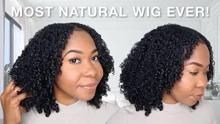 BEST Curly Wig Ever! | V-Part Kinky Curly Wig Install With Leave Out | No Lace No Glue | Unice Hair