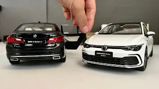 Mini German VW Golf R line Vs Bmw 5 Series Li | 1:18 Scale Diecast Model Cars | Automobile Review