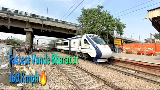 Dangerous Fastest Train of India Vande Bharat Express attacks New Faridabad at 160 Kmph