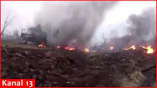 Trucks carrying humanitarian aid to Russians were shelled - Everything was burnt to ashes