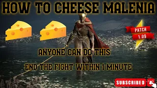 How to cheese Malenia - Defeat Malenia in 1 Min - INSANE BROKEN OP build - Patch 1.09 - Elden Ring