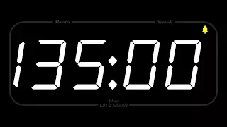 135 MINUTE - TIMER & ALARM - 1080p - COUNTDOWN