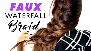 Summer ★ FAUX Waterfall Braid HAIRSTYLE | Easy Hairstyles