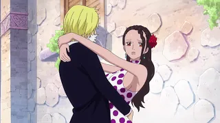 Sanji holds Violet