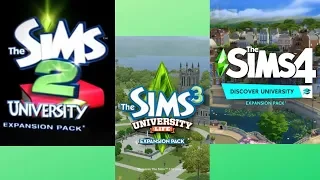 SIMS 2 vs 3 vs 4 UNIVERSITY TRAILERS