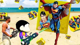 GTA 5 : SHINCHAN & FRANKLIN Opening BIGGEST "SUPERMAN" LUCKY BOXES in GTA 5! (GTA 5 mods)