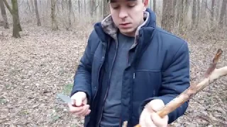 Тест ножей сканди от Grand Way по дереву.