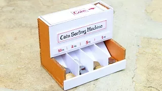 How to make Coin Sorting machine - at home [ Amazing DIY tutorial ]