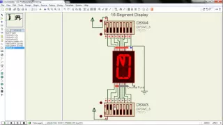 Proteus   Simulation of Sixteen Segment Display Usage