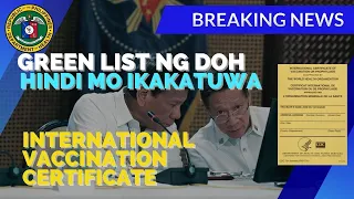 🛑UPDATE: DOH GREEN COUNTRY LIST | Fully Vaccinated Protocol | International Vaccination Certificate