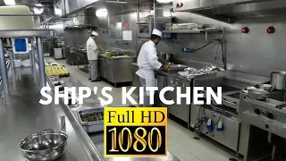 ship's kitchen | galley of a merchant navy ship | kitchen tour of a mega ship