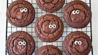 BROWNIE Chocolate Cookies - BEST recipe