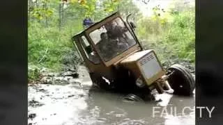 FUNNY VIDEOS   ULTIMATE TRACTOR FAILS 2015