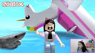 Roblox - O BARCO DE UNICÓRNIO AFUNDOU (Shark Bite) | Luluca Games