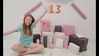 ESMÉ'S 13th BIRTHDAY MORNING OPENING HER PRESENTS!!
