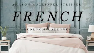 French Style Bedroom Makeover / wall panelling  / Amazon choice wallpaper stripper