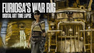 Furiosa's War Rig in Mad Max: Fury Road - Digital Art Time Lapse