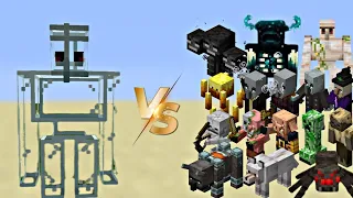 Minecraft all mobs vs glass golem fight #minecraft #viral #trending