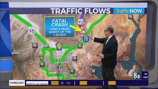 Fatal crash closes U.S. 93 northeast of Las Vegas