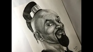 Drawing Aladdin - Genie ( Will Smith ) | shira Art