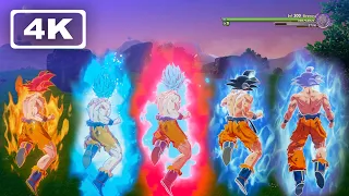Dragon Ball Z Kakarot - All Goku Transformations Base & Ultra Instinct (4K 60fps)