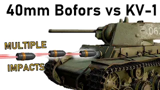 SHOOTING THE SAME SPOT UNTIL IT GOES THROUGH | Bofors vs KV-1 Multiple Impact Armour Piercing Sim