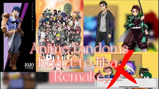 Anime fandoms react to Jjba||Remake||Gacha Club||