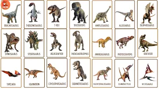 Flashcard - 100 Dinosaur Names in English for toddlers, Preschoolers & kids#kids #dinosaurs#dinosaur