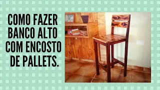 Como fazer banqueta alta de pallet.