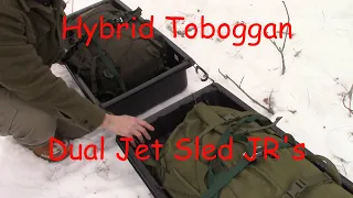 Winter Camping Sled Build Hybrid Toboggan W/Duel Jet Sled Jr's