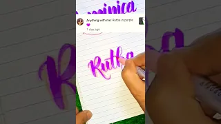 Rutba 🥰name calligraphy|brush pen calligraphy|satisfying creative art#shorts#satisfying#art#viral