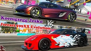 Koenigsegg Jesko vs Ferrari 599XX Evolution - Forza Horizon 4 Top Speed & Acceleration Test | FH4 PC