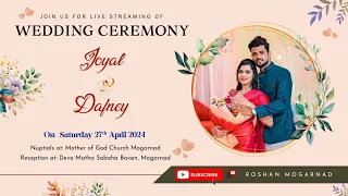 Live || Wedding Ceremony Of Joyal & Dafney || at Mother of God Church Mogarnad
