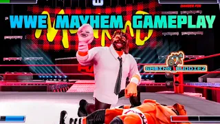 WWE MAYHEM SUPERSTAR GAMEPLAY  WITH  MANKIND VS BOOKER-T