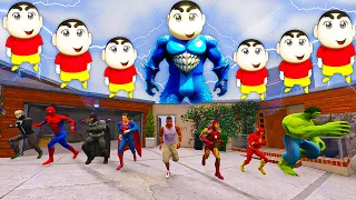 Shinchan Did A Mistake & Became 1000's Of Shinchans , Franklin &All Avengers Saw Many shinchans GTA5