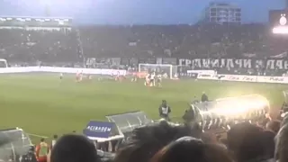 Partizan-Crvena Zvezda 1:2 (GOL IBANJEZA) snimak sa tribina