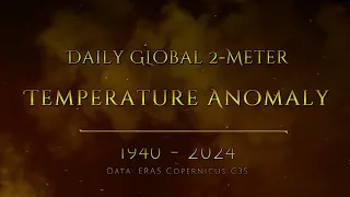 Daily Global 2-Meter Temperature Anomaly: 1940 - 2024