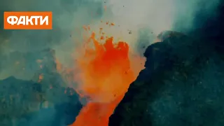 Новая волна извержения вулкана на Канарских островах Ла-Пальма