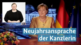 Neujahrsansprache der Bundeskanzlerin (Gebärdenversion)