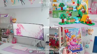 game vlog 🎮 | princess peach showtime, stardew valley, & animal crossing legos